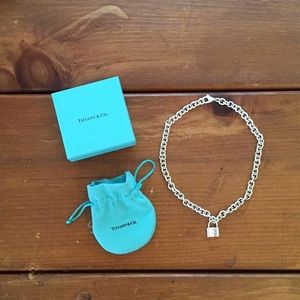 Tiffany & Co 1837 Padlock Charm Necklace